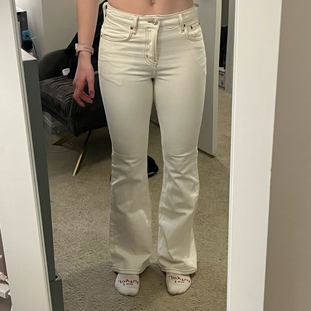BDG White Flare Jeans
